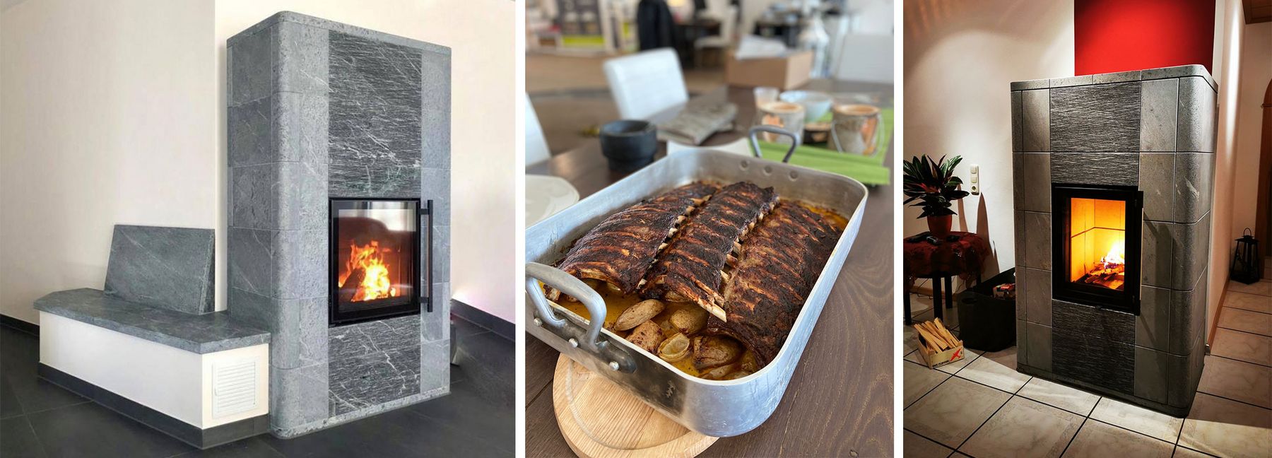 Öfen im Wohnbereich kochen